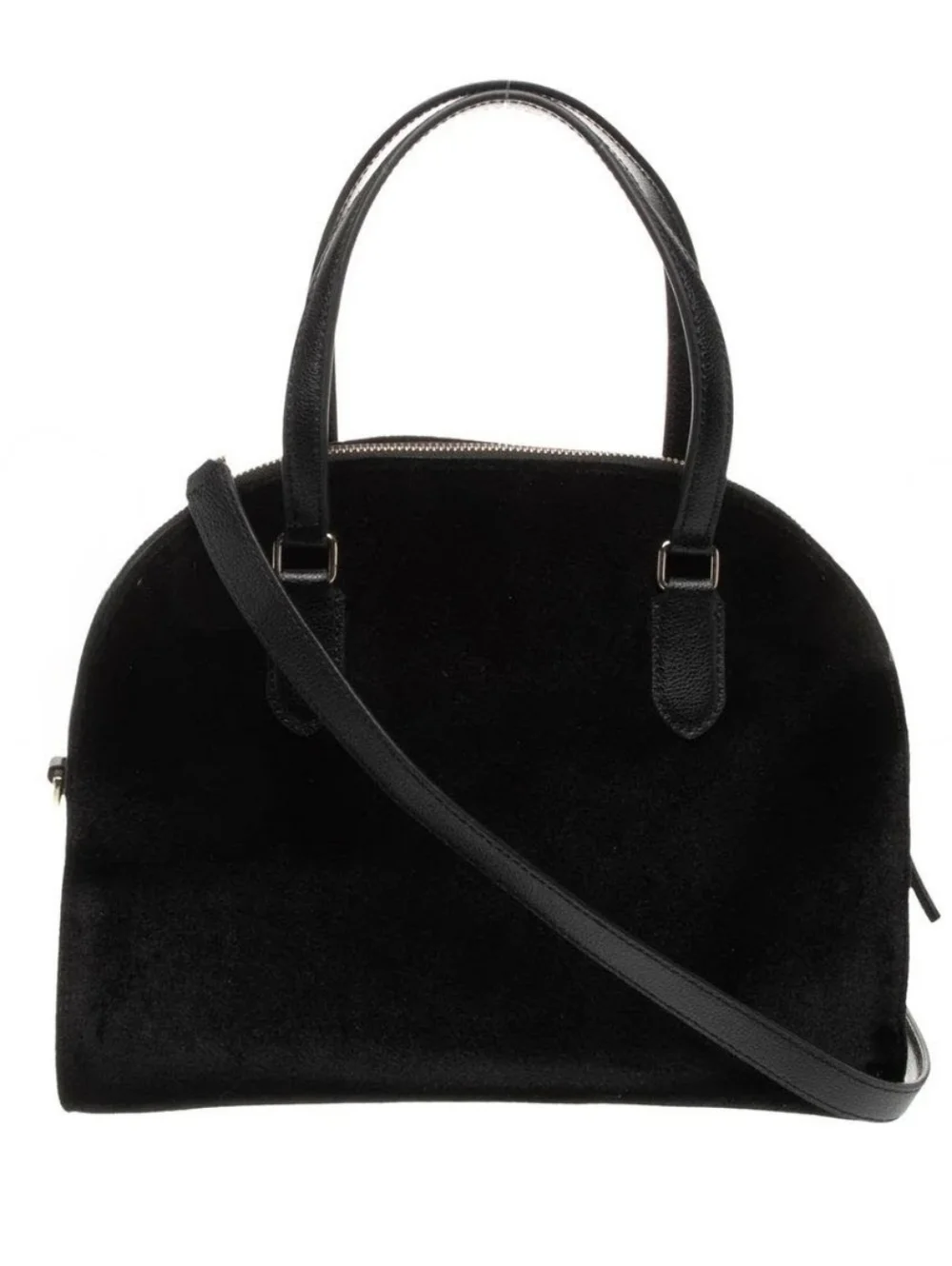 EUC Kate Spade New York Reily Laurel Way Blk Velvet Pearl Stud Crossbody Handbag